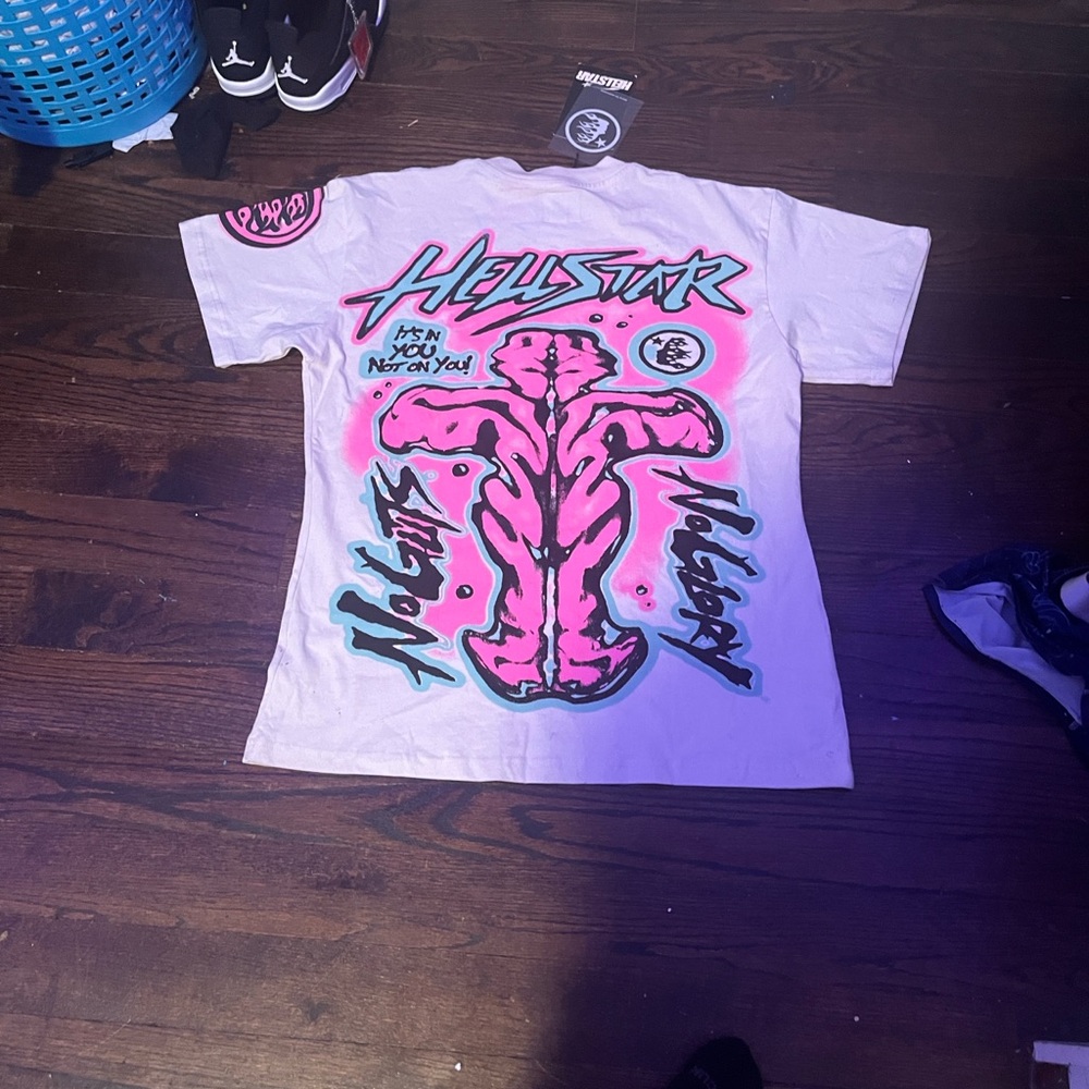 White and Pink Graphic Tee